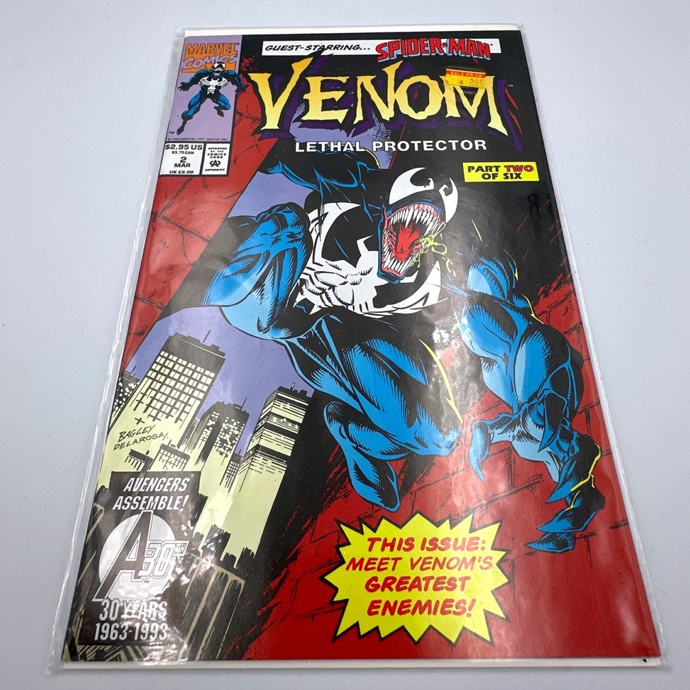 Venom Lethal Protector #2 Marvel 1993 Part 2 Feature Spider-Man Near Mint NM